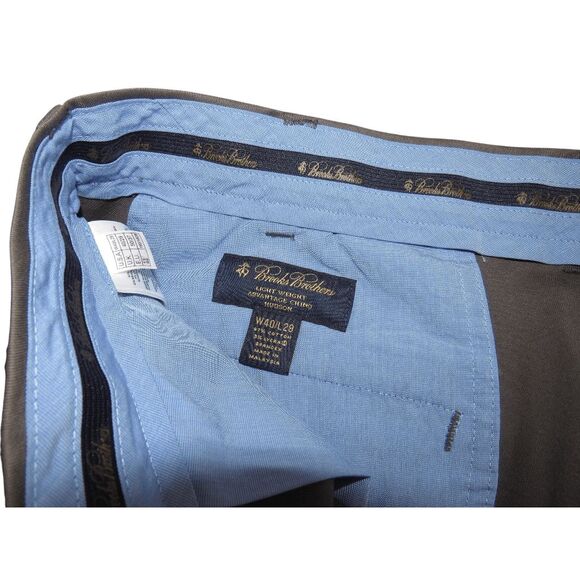 Brooks Brothers Hudson Advantage Chino Gray 40 x 29 Lightweight - Picture 5 of 6
